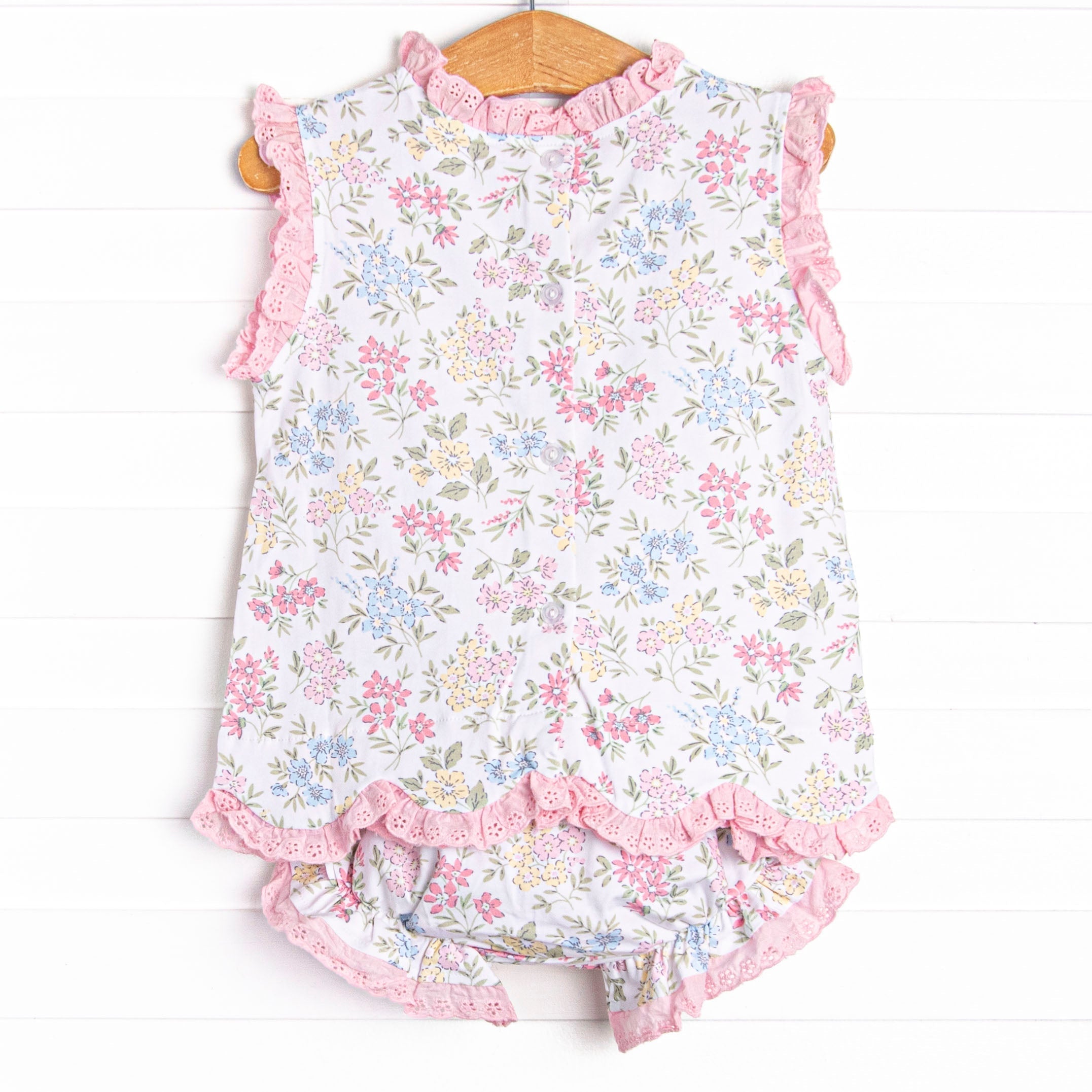 Lace and Lillies Diaper Set, Pink