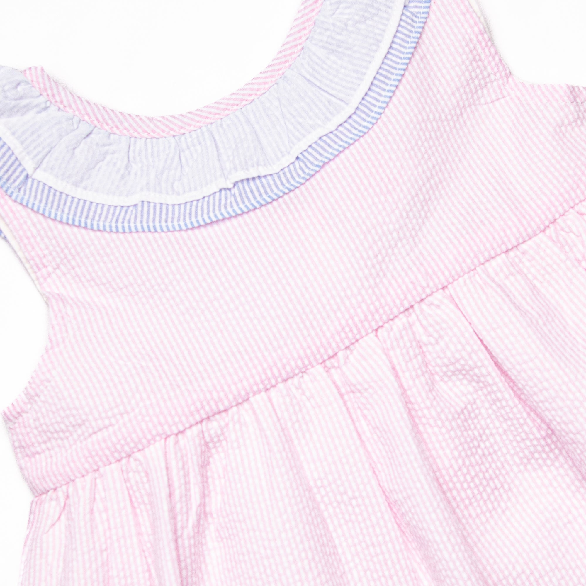 Seaside Seersucker Dress, Pink