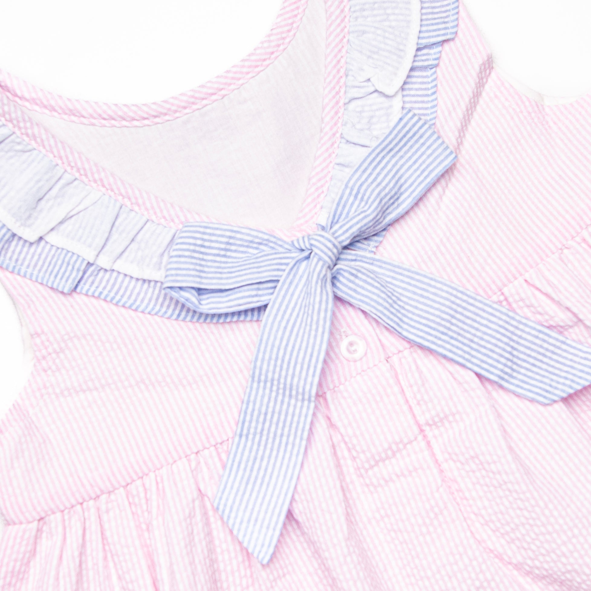 Seaside Seersucker Dress, Pink