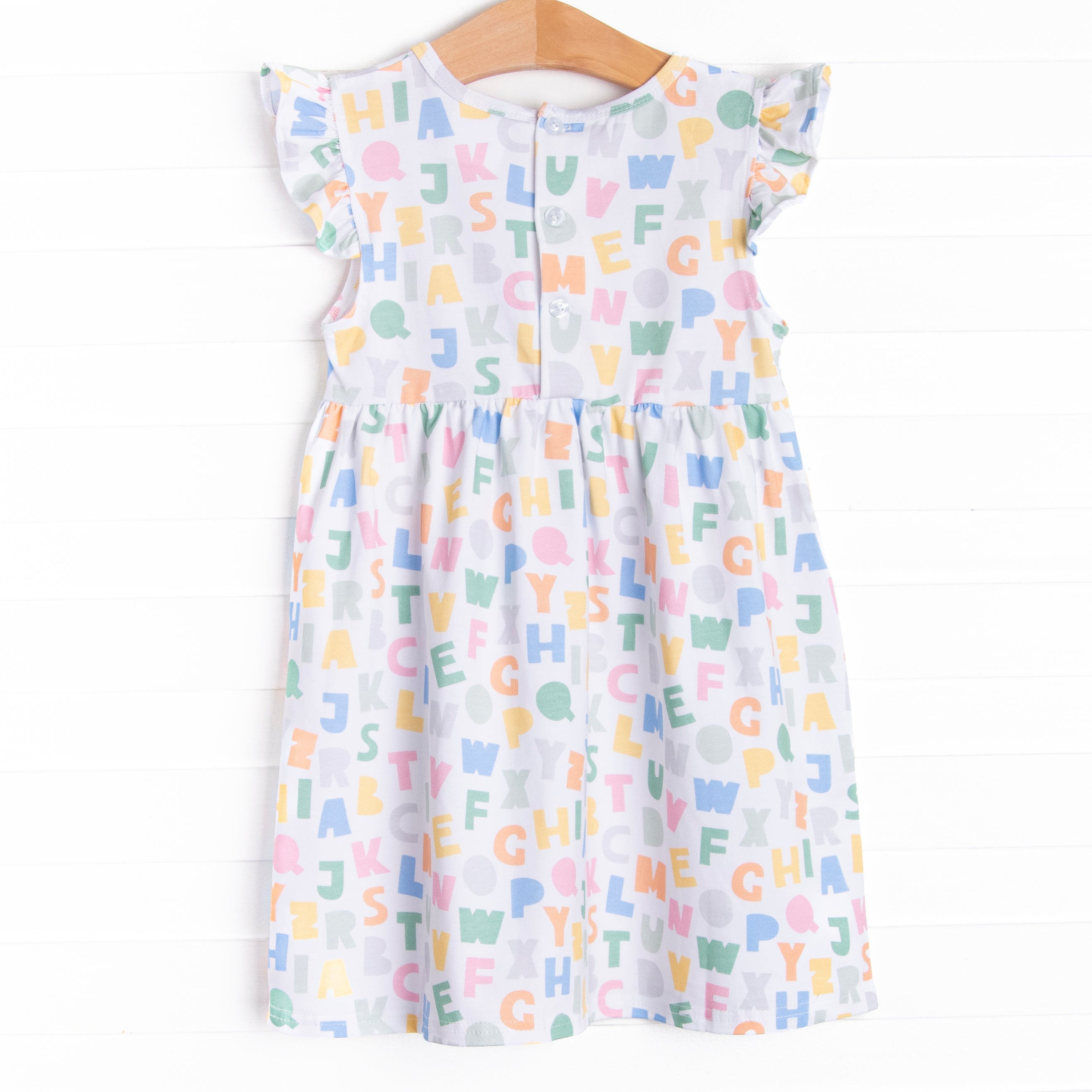 Alphabet Knit Dress, Blue