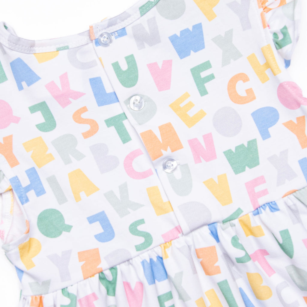 Alphabet Knit Dress, Blue