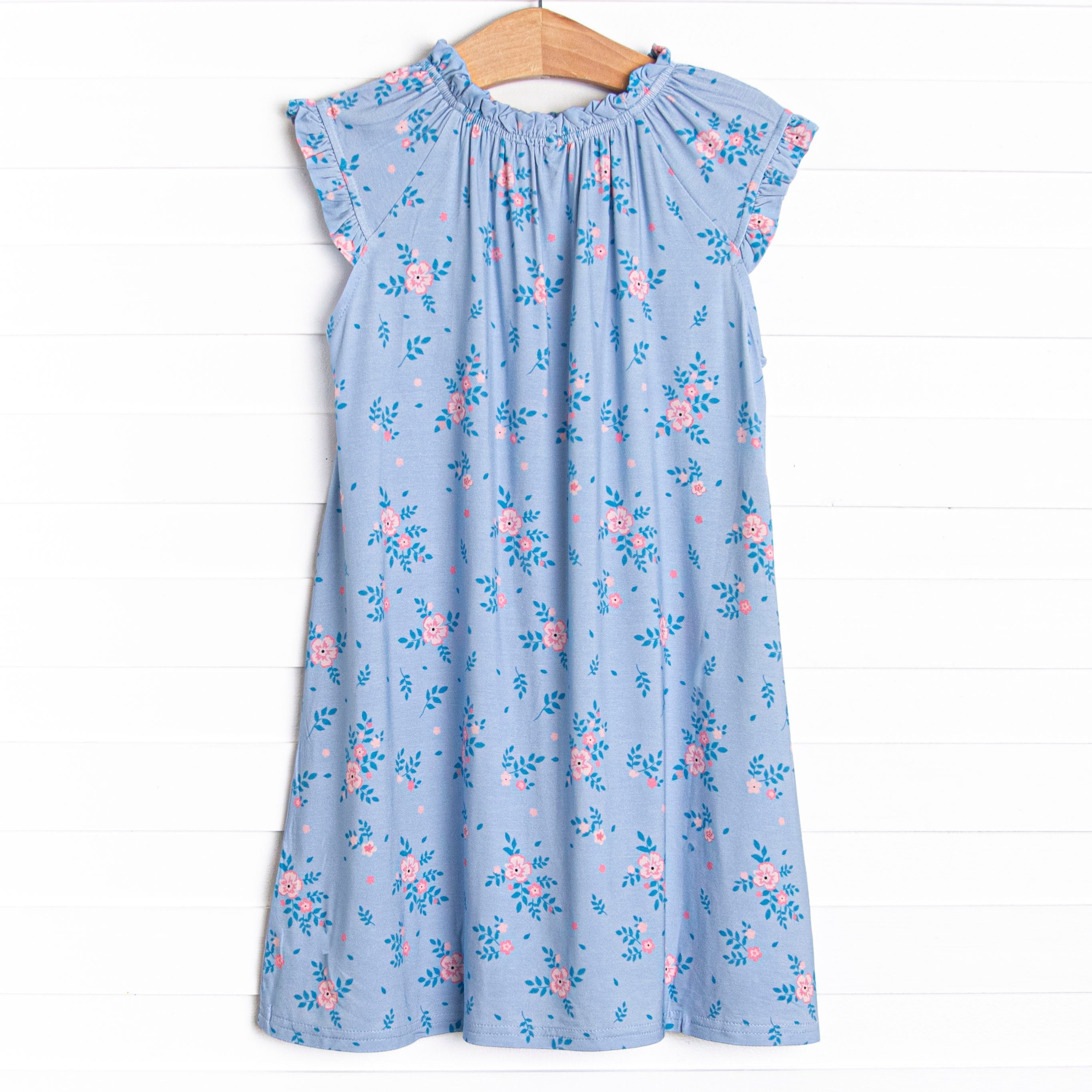 Blue Magnolia Bamboo Night Gown, Blue