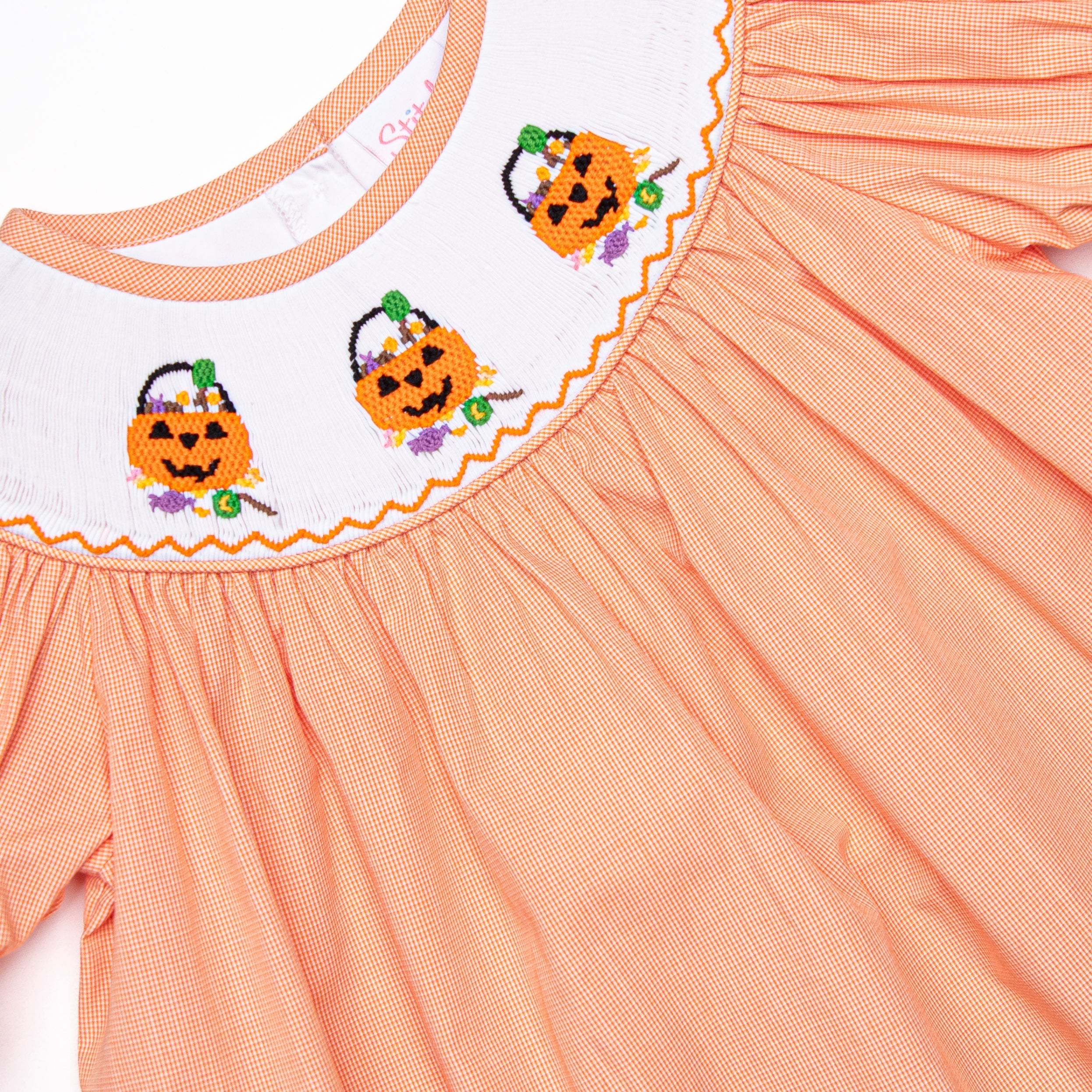 Sugar Overload Smocked Bishop Dress, Orange