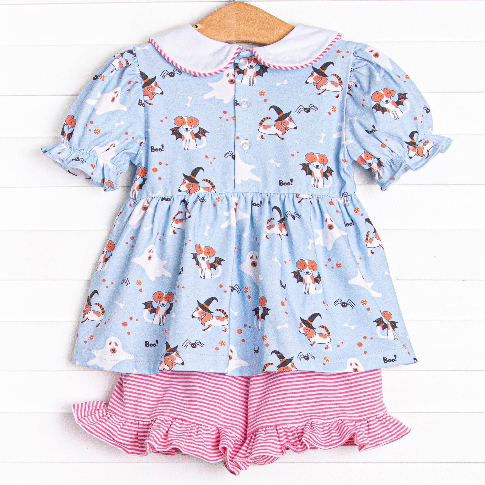 Boos and Barks Short Set, Blue