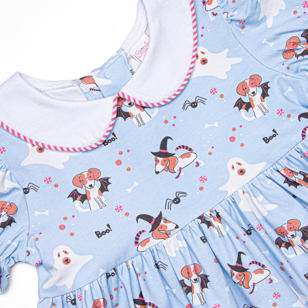 Boos and Barks Dress, Blue