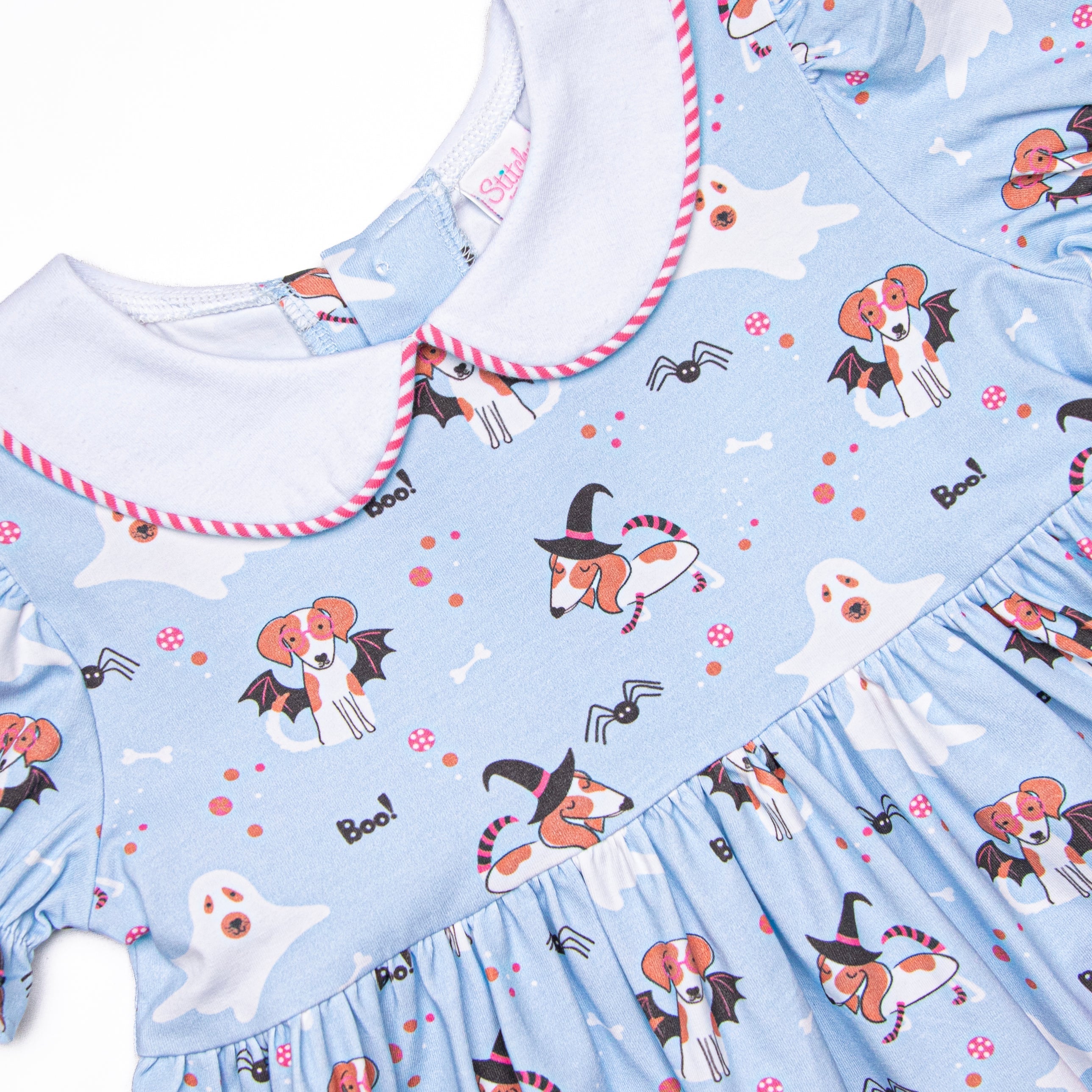 Boos and Barks Short Set, Blue