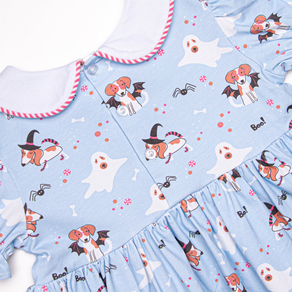 Boos and Barks Dress, Blue