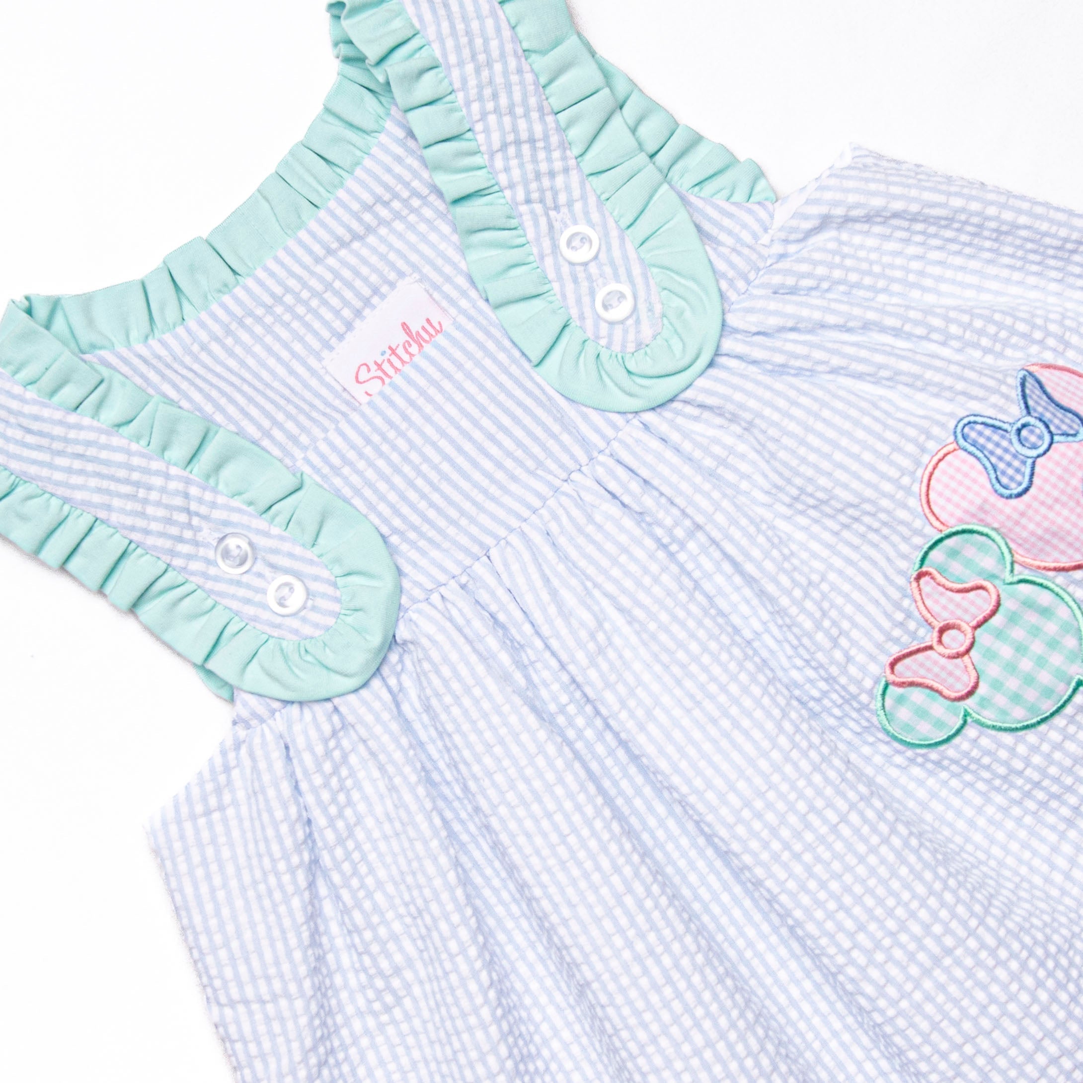 Magic In The Air Applique Ruffle Short Set, Blue