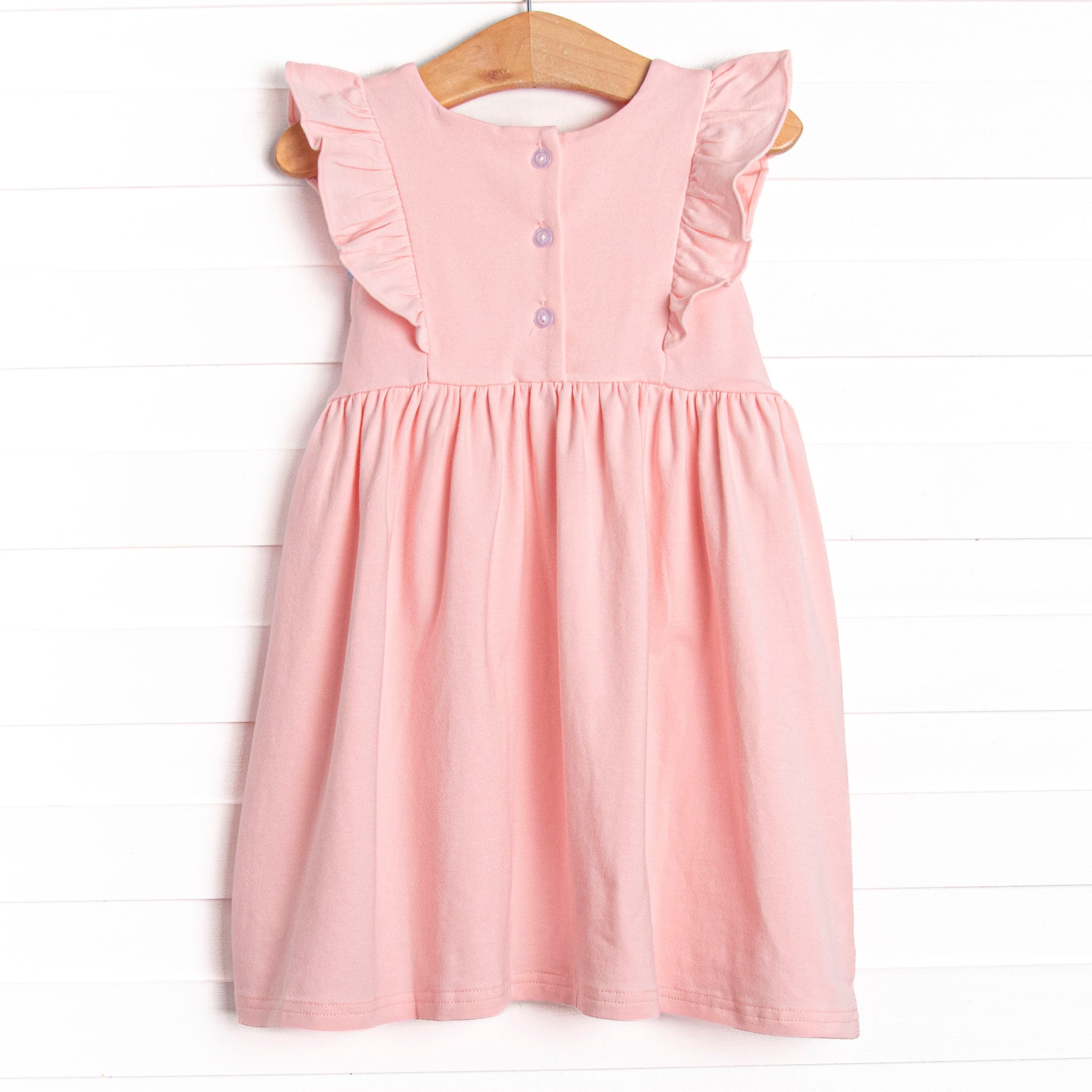 Sea Turtle Applique Side Tie Dress, Pink
