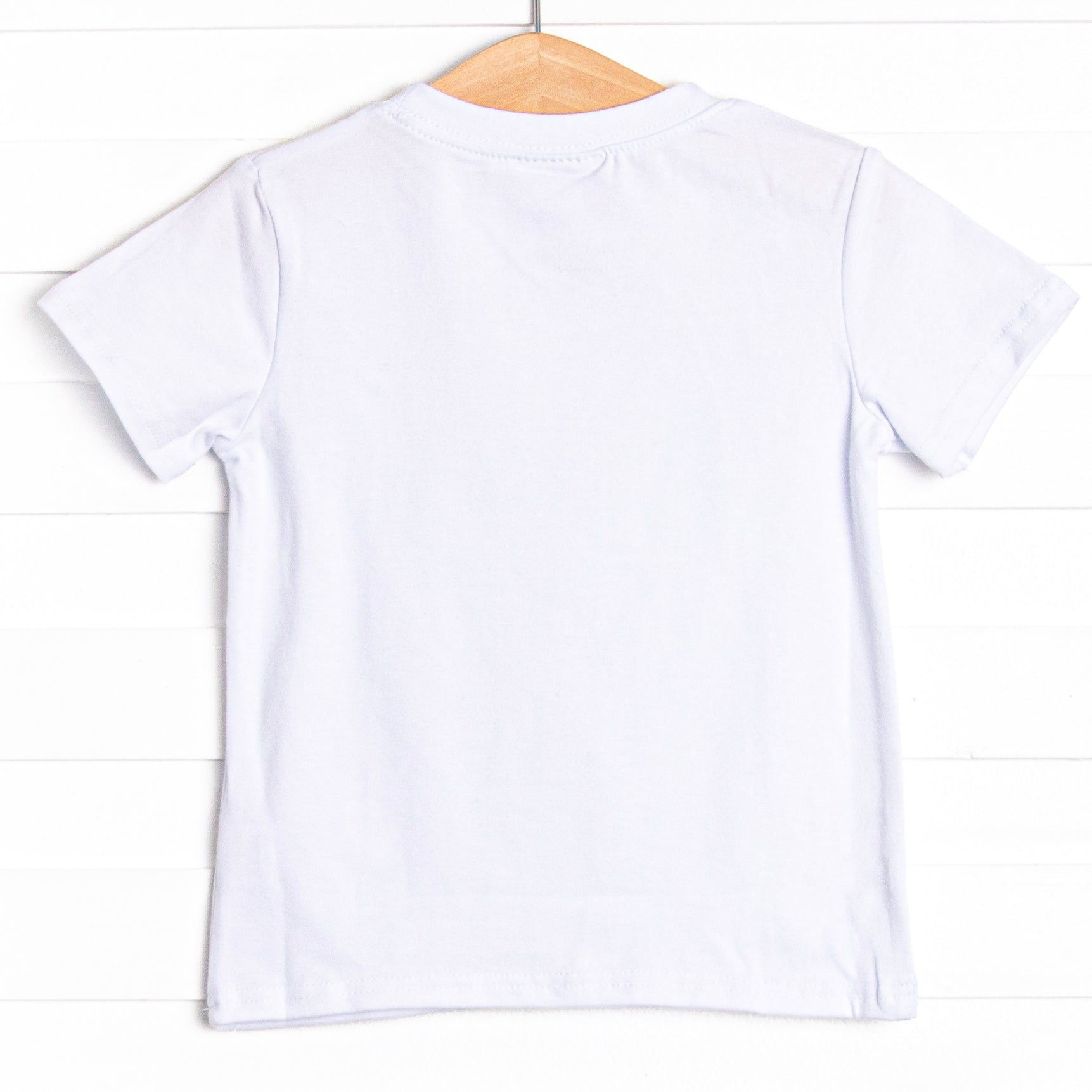 Colorblock Construction Applique Top, White