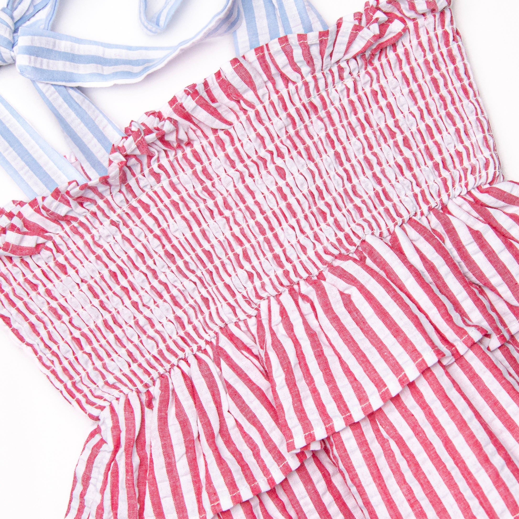 Patriotic Pinstripe Dress, Red