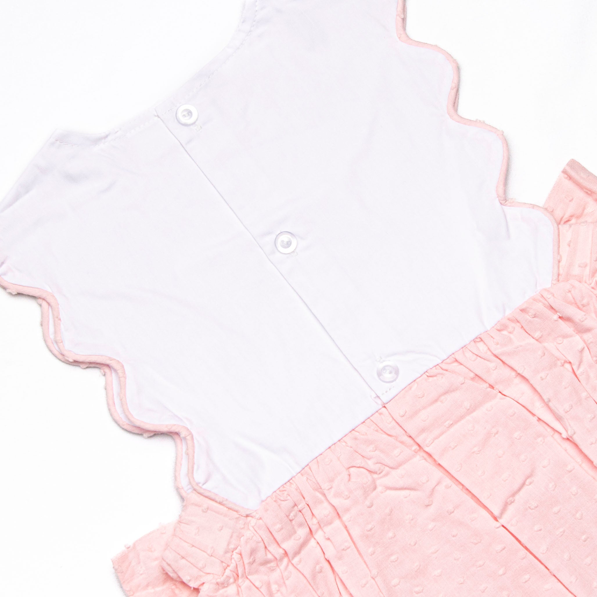 Elizabeth Side Tie Bubble, Pink Swiss Dot