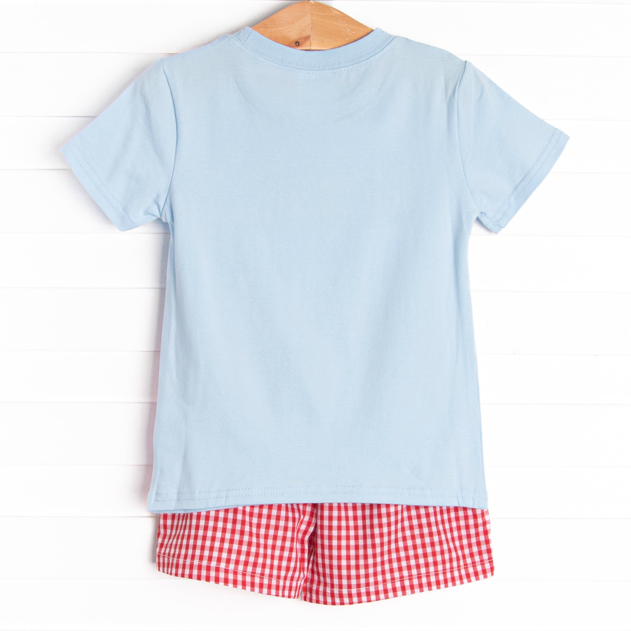 Spelling Bee Sweetie Applique Short Set, Blue