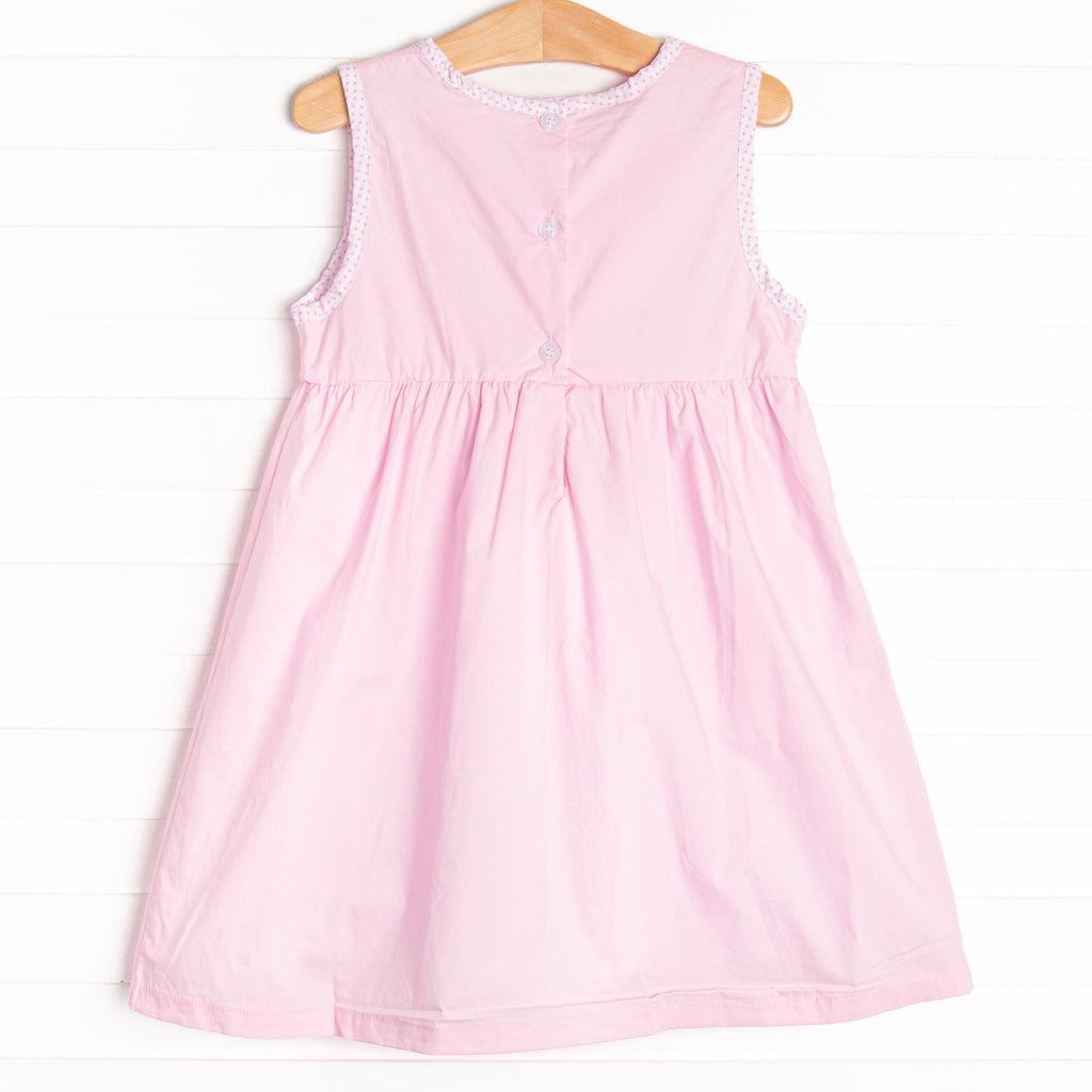 ABC Apple Applique Dress, Pink
