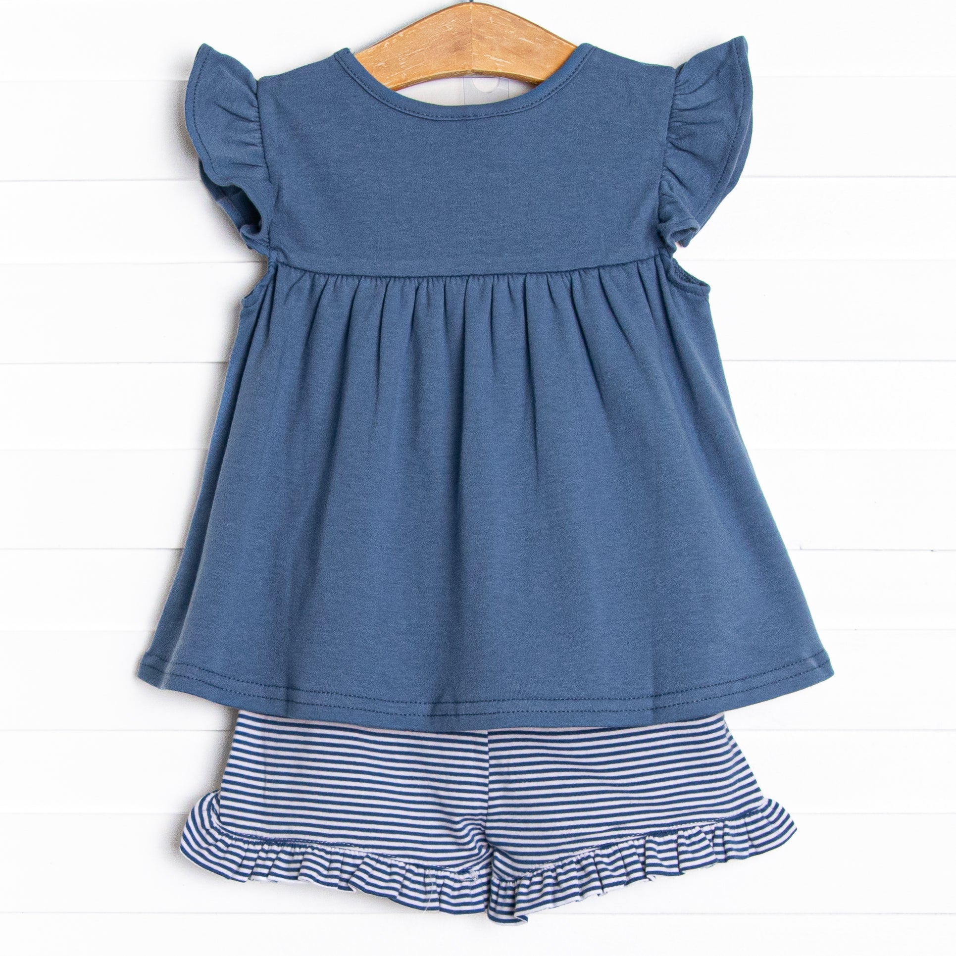 Calla Short Set, Denim Blue Stripe