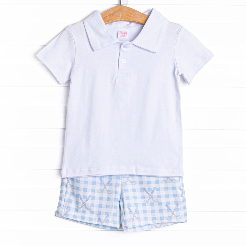 Country Club Caddy Short Set, Blue