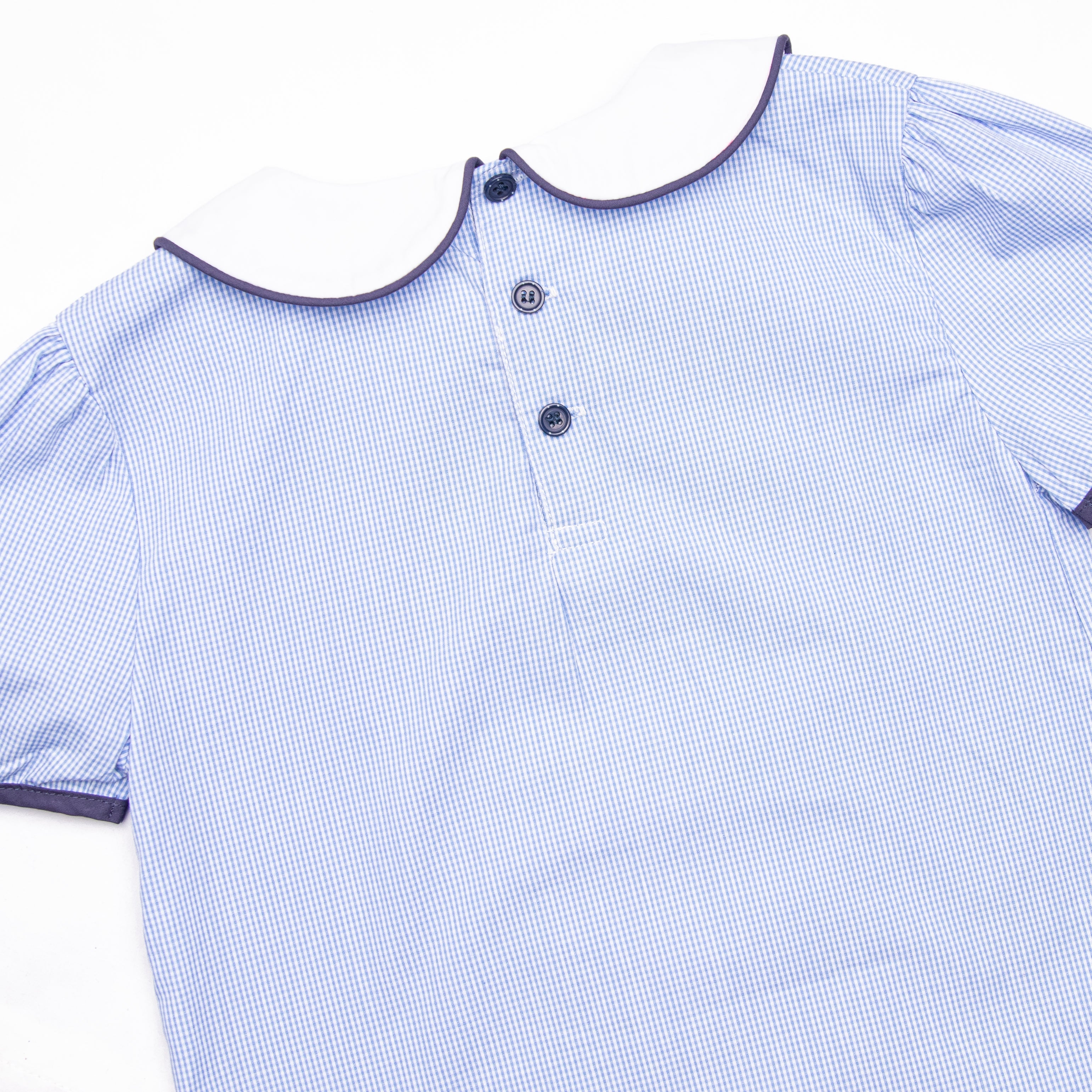 Addison Bloomer Set, Blue Mini Gingham